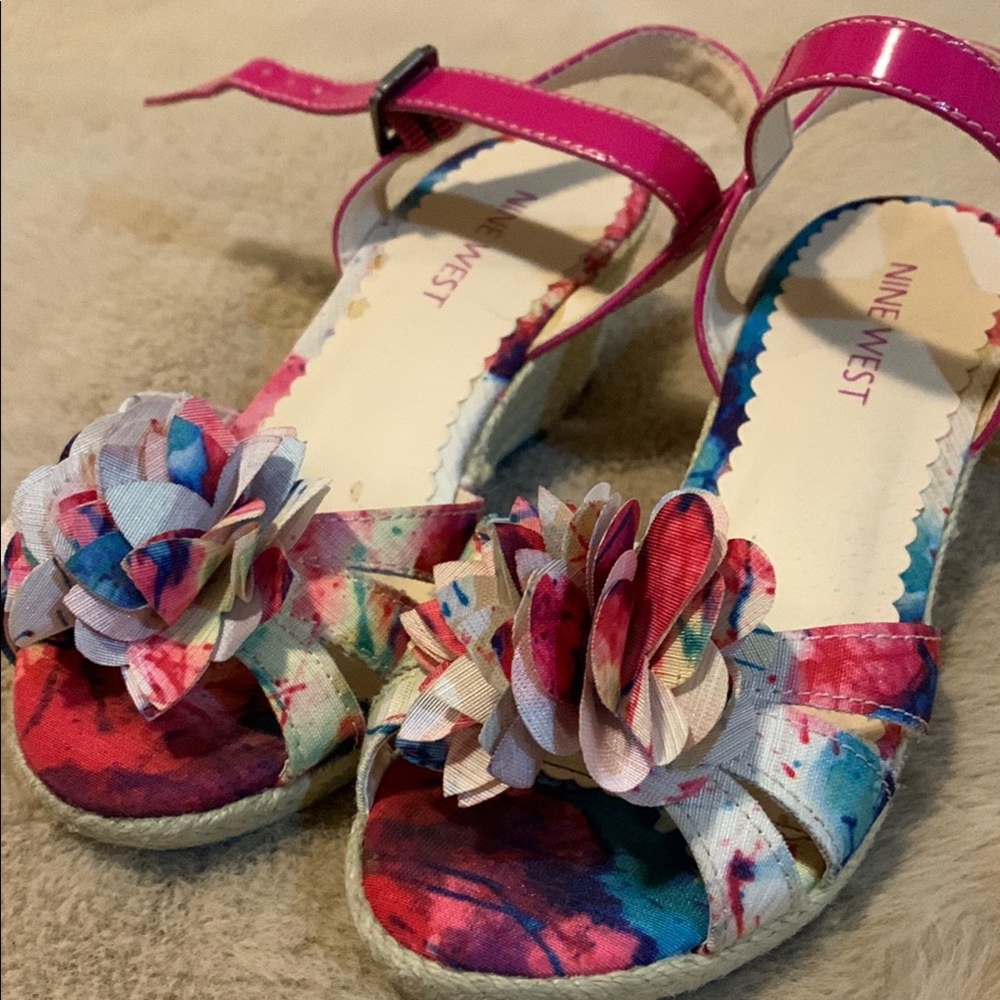 Nine West Floral Wedge Sandals for Kids